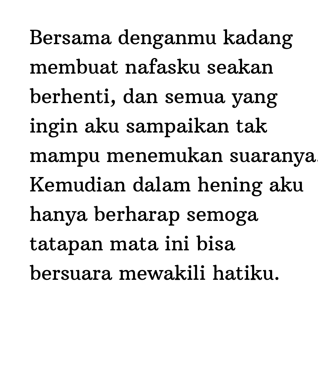Kata Status Pacar Bersama Denganmu Kadang Membuat Nafasku Seakan