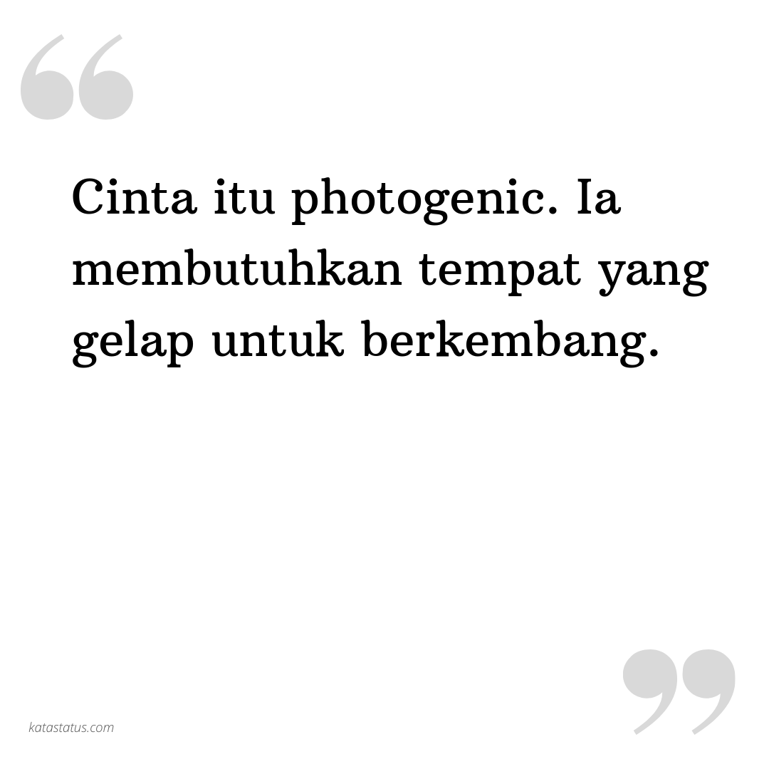 Kata Status Lucu Gokil Ngakak Cinta Itu Photogenic Ia Membutuhkan Tempat Yang Gelap Untuk Berkembang KataStatusCOM
